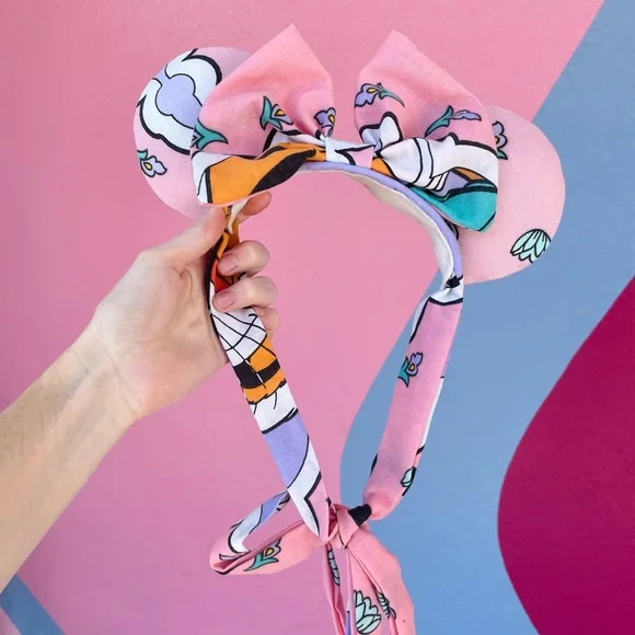 New York Couture Disney Vtg Aladdin Princess Jasmine Mouse Ears Bonnet Headband - Picture 3 of 4